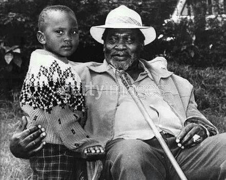 Jomo Kenyatta with Uhuru as a baby