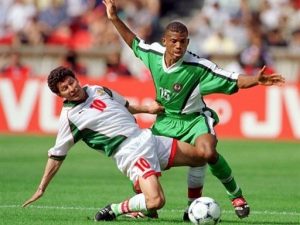 Sunday Oliseh in action during USA 1994 FIFA World cup.